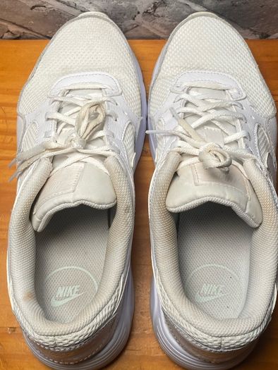 Nike Air Max SC Ladies Triple White Leather Trainers UK7 EU41