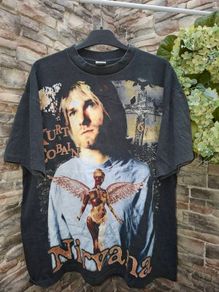 Vintage Kurt Cobain Resurrection Edition  1990s  Single Stitch T-shirt  Front and Back Print