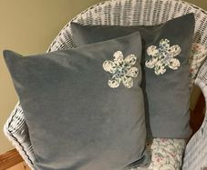 Blue Velvet cushions (4)