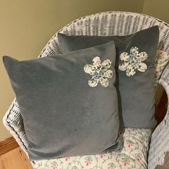 Blue Velvet cushions (4)