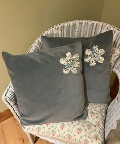 Blue Velvet cushions (4)