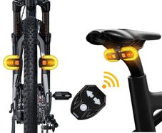 Wireless Remote Bike Turn Signal Rear Light Rechargeable Wireless LED Lamp MTB Bike Warning Taillight for Night Riding Safety