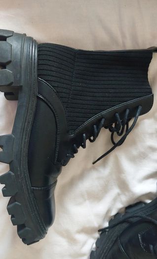 Vanessa Wu chunky flat ankle boots 38 39