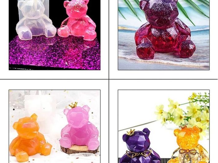 4 Pcs 3D Animals Epoxy Resin Mould Silicone Crystal Epoxy Casting Mold DIY Crafts Tool for Handmade Candle, Resin Crafts (FREE POSTAGE)