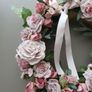 Pink Roses Door Wreath Image 2
