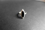 Vintage Black Onyx 925 Sterling Silver Ring