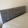 grey double bed Image 2
