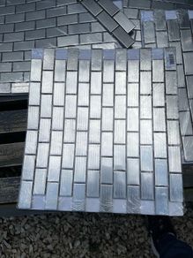 Chrome mosaic tiles
