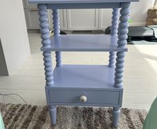 Parker Bobbin Purple Acacia Wood Side Table from Oliver Bonas