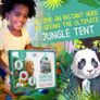 Jungle Adventure Kids Tent with Jungle Call Button, Tent for Kids, Safari Animals, Kids Play Tent, Pop Up Tents for Kids, Play Tents, Play House, Kids Tent Indoor & Outdoor, Animal Toys for Kids (FREE POSTAGE) Image 2