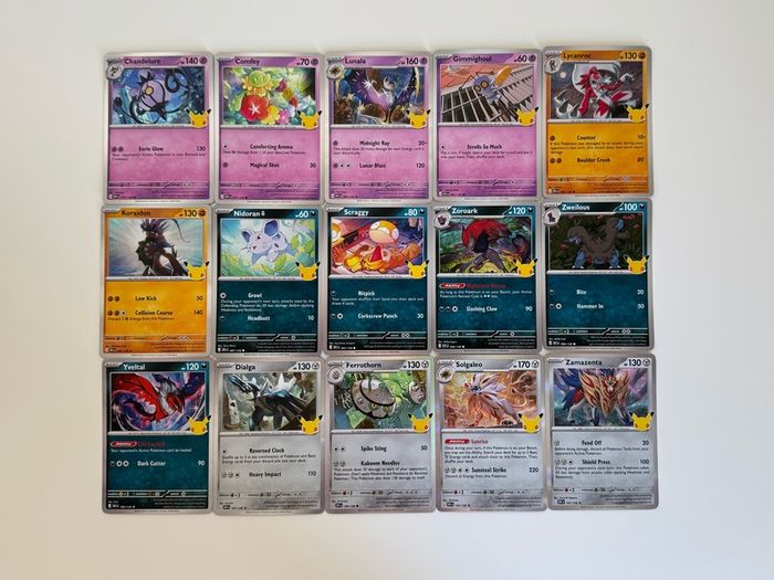 Pokemon 30th Celebration TCG Card Lot of 70 Cards