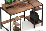 Computer Desk with Storage Shelves Study Gaming Desk for Small Spaces, Laptop Desk Rustic Writing Table for Home Office, Workstation with Large Monitor Stand (FREE SHIPPING)