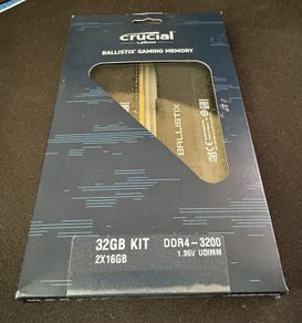 Crucial Ballistix 3200 MHz DDR4 Gaming Memory Kit - 32GB (16GBx2)