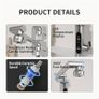 Electric Hot Water Tap Flexible Nozzle, Instant Heating Tap 220V 3400W, Stainless Steel Water Heater Tap, Supply Hot and Cold Water Electric Faucet with Temperature Display for Bathroom, Kitchen Sink Image 4