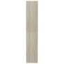 Shoe Cabinet White and Sonoma Oak 54x34x183 cm Chipboard Image 4