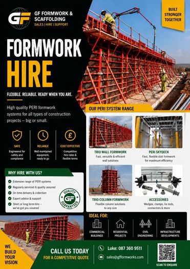 Formwork/Shuttering Hire