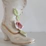 Porcelain Fancy French Dress Shoe with Red Roses Image 2