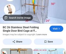 Macaw cage in steel