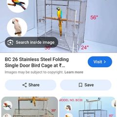 Macaw cage in steel