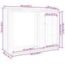 Garden Firewood Shed Grey 245x98x159 cm Galvanised Steel Image 4