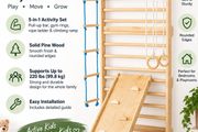 Swedish Ladder Wall Gym 5 in 1 Wooden Indoor Playground Climbing Toys