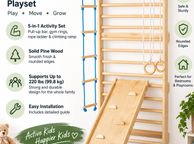 main image for ad Swedish Ladder Wall Gym 5 in 1 Wooden Indoor Playground Climbing Toys