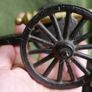 Vintage Brass and Cast Iron Cannons - Moving Wheels - Adjustable Mini Cannon - Set of 2 Image 5