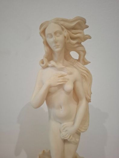 Venus / Aphrodite Rising from Shell Statue (Marble Base)