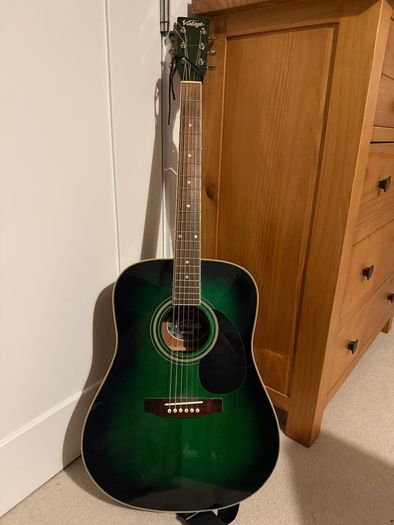 Vintage E400GN Acoustic Guitar Green Sunburst (Late 90s)