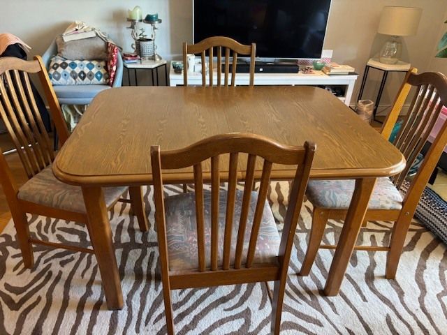 Oak Table and Chairs