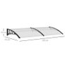 SPRING DEAL | 0.8 x 2m Window Awning, Modern Door Canopy, Curved Polycarbonate Cover Front Door Outdoor Patio w/Bracket Image 3