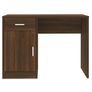 Desk with Drawer & Cabinet Brown Oak Image 2