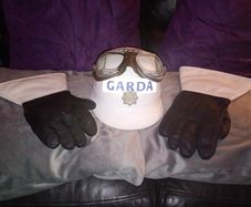 Vintage Corker motorcycle helmet.