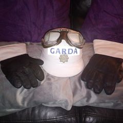 Vintage Corker motorcycle helmet.