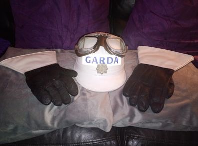 Vintage Corker motorcycle helmet.
