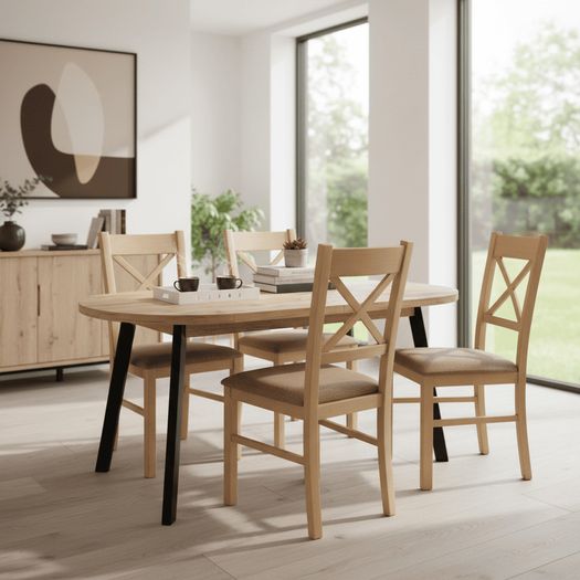 Arvian Extendable Round Dining Table 80-130cm