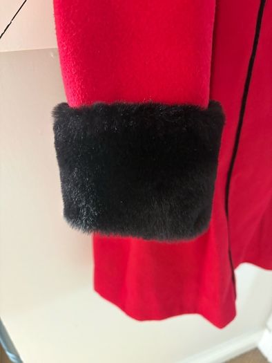 Red fur lined coat
