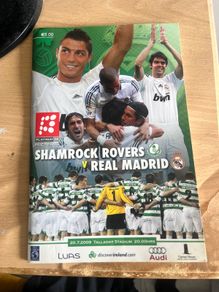 Shamrock rovers vs Madrid programme and ticket