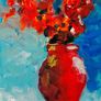 Series of four 8 x 10 floral paintings. Acrylic on canvas board. Original work by seller Image 2
