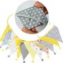 NEW SALE | Fabric Bunting Banner with Tassel, 3.3M Double Sided Cotton Tassel Banner Image 3