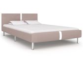 Bed Frame Cappuccino Faux Leather 120x190 cm