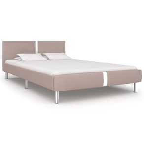 Bed Frame Cappuccino Faux Leather 120x190 cm