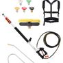 18 ft Pressure Washer Telescoping Wand 4000 PSI Power Washer Extension Wand with Gutter Cleaner, Brush Head, 5 Spray Nozzles & Support Harness Image 5
