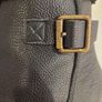 Genuine Leather Black Fur Lined Ankle Boots Size 5 Image 3
