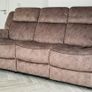Gresham Grey & Beige Fabric Recliner Sofa Image 9