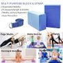 2pcs Yoga Blocks Set With Yoga Strap High Density EVA Foam Brick to Support Deepen Poses, Improve Strength Aid Balance Flexibility Image 5