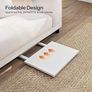 Side Table 2 Set, Folding Tables, TV Tray Table, Snack Table for Eating, Small Sofa End Laptop Drinks Coffee Table for Small Space, Living Room, Industrial, Metal Frame, White Image 6