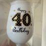 40th Birthday wine glass gift Image 3