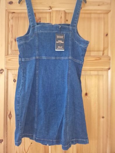 Denim fitted mini dress
