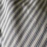2.3 metres of washed cotton ticking stripe fabric in dove grey Image 5